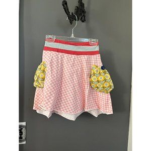Matilda Jane girls pink plaid skirt with pockets 4t